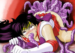 all_the_way_through anal anal_destruction bishoujo_senshi_sailor_moon black_hair blush clothing female gloves helpless human mr._r_(2ch's_sailor_moon_thread) nyurumet panties purple_eyes purple_hair rape rei_hino restrained rolling_eyes sailor_mars skirt smooth_skin tears tentacle white_panties