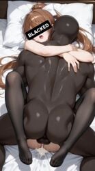 monika (doki doki literature club) from blacked