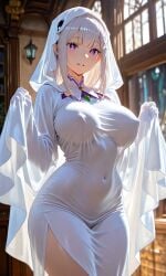 emilia (re:zero) from re:zero kara hajimeru isekai seikatsu by slombert