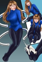 1girls arms_behind_back dollification female femsub fully_clothed hkr06 latex machine machine_bondage open_mouth png rubber tight_clothing transformation