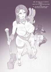 1futa 1girls after_rape balls breasts broken_rape_victim clothed clothing cum_in_ass cum_in_pussy defeated duo english_text feet female futa_with_female futanari hammer human mostly_nude oc penis penis_bigger_than_torso random_rend raped_by_futa selfcest square_crossover text trying_to_escape warcraft