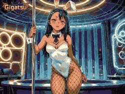 ai_assisted ai_generated animated animation black_hair bunnysuit gigatsu hayase_nagatoro indoors limited_palette looking_at_viewer pixel_animation pixel_art please_don't_bully_me,_nagatoro seductive strip_club twitching