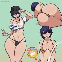 belle (summer skies) (zenless zone zero) from zenless zone zero by saltdrawyou