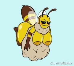 anthro ass ass_expansion bee bee_girl big_ass big_breasts boob_expansion breast_expansion breast_leak breasts burp burping caramelglutz enjoying enjoying_expansion enjoyment honey hyper hyper_belly large_boobs large_breasts naked_female nude_female post-vore post_digestion vore vore_belly