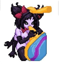 adulttale anal buttplug color colored frisk muffet pixel_(artwork) pixel_art stuck_in_wall tagme undertale undertale_(series) vagina white_background
