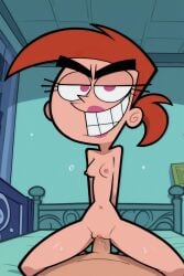 ai_assisted ai_generated babysitter bed bedroom breasts cowgirl_position dirtmaster female female_on_top fucking grinning insertion intercourse looking_at_viewer naked nickelodeon nicktoons nude penetration penis pov pussy red_hair sex smile smiling spread_legs sweat the_fairly_oddparents vaginal_penetration vaginal_sex vicky vicky_(fairly_odd_parents)