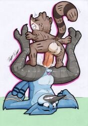 mordecai (regular show) from cartoon network by rotten owl