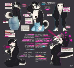akkusky anthro areola ass biceps big_butt big_nipples blush bodily_fluids breast_grab breast_milking breasts canid canine canis clothed clothing dialogue digital_media_(artwork) domestic_dog ear_piercing ear_ring ejaculation english_text eyebrow_piercing eyebrow_ring eyewear facial_piercing feet female fingers fur genital_fluids genitals glasses hair hand_on_breast hi_res holding_object huge_nipples husky lactating long_nipples looking_at_viewer looking_back machine mammal milk milking_machine model_sheet multi_nipple muscular muscular_anthro muscular_female nipple_fetish nipples nordic_sled_dog nose_piercing nose_ring nude open_mouth orgasm orgasm_face petra_forsberg piercing plantigrade profanity ring_piercing saliva saliva_string septum_piercing septum_ring siberian_husky simple_background solo speech_bubble spitz standing sweat tail text thick_thighs toes tongue tongue_out topless topless_anthro topless_female vaginal_fluids vaginal_squirting vulva wearing_glasses wide_hips