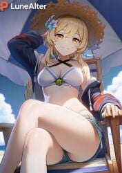 lumine from genshin impact by lunealter