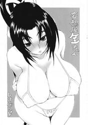 1girls arms_behind_back bikini blush breasts cameltoe cleavage erect_nipples female female_only high_res highres history's_strongest_disciple_kenichi huge_breasts leopard_(artist) long_hair micro_bikini mizugi monochrome navel nipples oppai ponytail puffy_nipples shigure_kousaka solo swimsuit tied_hair