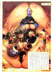 2girls abs anarista anklet armlet arms_up ass bangs barefoot battle black_hair blue_panties blue_striped_panties blush bob_cut body_blush border bracer breast_press breast_rest breasts breasts_on_head cameltoe center_opening choker cleavage_cutout clenched_teeth closed_eyes curvaceous curvy egyptian f.s. fat_mons femdom fingernails fishnets flexible grey_hair high_res highleg highleg_leotard highres huge_ass huge_breasts jewelry kinniku_buster kneepits leg_grab legs leotard lipstick loincloth long_fingernails long_hair makeup menace menasu midriff multiple_girls muscle muscular_female nail_polish naughty_face official_art open_mouth panties partially_visible_vulva payot purple_lipstick queen's_blade ryona scan scan_artifacts short_hair silver_hair sitting sketch spread_legs striped striped_panties sweat thick_thighs thighs thong thong_leotard translation_request underwear upside-down white_panties wince windowboxed wrestling