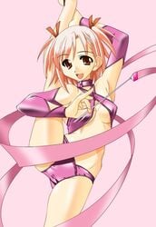 artist_request clothing gymnastics mahou_sensei_negima! panties ribbon sasaki_makie small_breasts splits vertical_splits