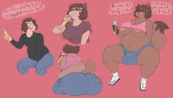 16:9 2023 anthro ass ass_expansion beverage big_breasts black_clothing black_shirt black_topwear bottomwear breast_expansion breast_growth breasts brown_body brown_fur brown_hair bulge butt_expansion canid canine clothing dipstick_tail drunk expansion eyewear facial_markings footwear fur gender_transformation glasses growth gynomorph hair head_markings hi_res holding_beverage holding_object human human_to_anthro intersex male mammal markings mask_(marking) mtf_transformation mti_transformation navel overweight overweight_gynomorph overweight_intersex penis_growth raccoon_dog round_glasses sequence shirt shoes short_hair shorts smile socks solo species_transformation subakitsu substance_intoxication tail tail_growth tail_markings tanuki topwear transformation wardrobe_malfunction weight_gain widescreen