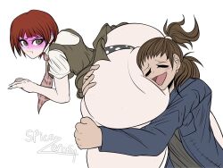 ass blush commissioner_insert danganronpa danganronpa_2:_goodbye_despair female huge_ass koizumi_mahiru large_ass oc panties smothering_ass spicezeros straight_hair super_danganronpa_2 thick_ass upskirt