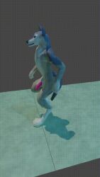 3d_(artwork) 3d_animation animated anthro balls canid canine canis digital_media_(artwork) erection fur genitals male mammal nude penis short_playtime simple_background solo superagro walking wolf