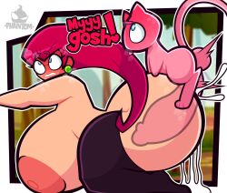 big_ass big_breasts big_penis cum female huge_ass huge_breasts jessie_(pokemon) legendary_pokemon mew mew_(pokemon) naked nintendo nude penetration penis phantomsempai pokemon pokemon_(species) sex smaller_male