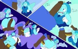 alien anal_sex aquamarine_(steven_universe) ass_slap ass_smack big_ass big_butt big_penis blue_skin cartoon_network crimson_(crimsonstudios1) crimsonstudios1 cum_in_ass forced_oral gem_(species) humanoid_on_humanoid humanoid_penis imminent_sex penis_on_face shortstack steven_universe stockings