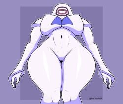 abs absurd_res big_breasts breasts entity_(yiik) female floating genitals hi_res humanoid low-angle_view methados navel nightmare_waifu nipples pussy small_waist solo thick_thighs wide_hips yiik:_a_postmodern_rpg