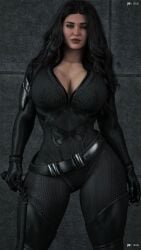 1girls 3d ass batman_(series) big_breasts black_hair bodysuit bubble_ass bubble_butt catwoman_(cosplay) cga3d cleavage cosplay crossover_cosplay curvy curvy_female dc dc_comics erotichris female female_only fusion fusion_character hi_res human human_only large_breasts light-skinned_female light_skin marvel scarlet_witch skin_tight skinsuit solo thick_thighs thighs tight_bodysuit tight_clothing voluptuous voluptuous_female wanda_maximoff whip wide_hips