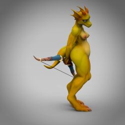 1girls 3d animated anthro bambookat female female_only furry kobold mp4 no_sound solo tagme turntable_(animation) video