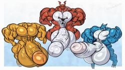 abs agumon balls biceps big_muscles claws digimon gigantic_penis guilmon huge_muscles huge_penis hyper_muscles large_balls large_penis male male_only muscles muscular muscular_arms muscular_legs muscular_male muscular_thighs needs_more_mass pecs penis tail theboris v-mon veemon