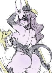 1girls 2023 artist_request d.violet_(skullgirls) female hi_res purple_skin skullgirls source_request violet_skin