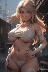 1girls ai_generated astrid_hofferson bikini bikini_bottom bikini_top blonde_hair blue_eyes cleavage curvaceous curvy curvy_body curvy_female curvy_figure dreamworks female female_only happy happy_female heroine horny horny_female hourglass_figure how_to_train_your_dragon light-skinned_female light_skin mrseyker outdoor outdoors outside pixai smile smiling solo solo_female tagme underboob viking viking_female voluptuous voluptuous_female