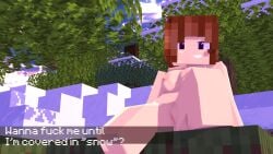 1girls 2022 3d breasts brown_eyes brown_hair crystal_(extrafruitygirl) erect_nipples extrafruitygirl female horny_female human humanoid inviting_to_sex looking_at_viewer mine-imator minecraft nude_female outside smile solo spread_legs tagme wet_pussy