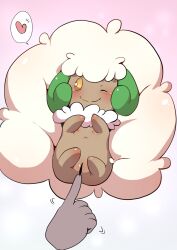 1girls censored duo female flat_chested generation_5_pokemon genitals harasaki heart nintendo nipples pokemon pokemon_(species) pussy whimsicott