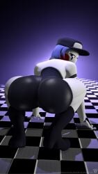 1girls amanda_sparkle annoyed anus ass ass_focus big_ass big_butt blue_hair curvaceous curvy female female_only five_nights_at_freddy's five_nights_at_freddy's:_security_breach hat humanoid large_ass looking_back nude_female popa_3d_animations poster presenting presenting_hindquarters rear_view robot robot_girl sfm shiny_skin simple_background solo solo_focus source_filmmaker squatting staff_bot_(security_breach) stuffbot stuffbot(nightbotgrey)