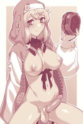 1futa androgyne_symbol blush breasts bridget commission condom condom_on_penis erection fingerless_gloves futanari genderswap_(mtf) gloves guilty_gear guilty_gear_strive habit highres hood hood_up hooded_jacket hoodie jacket large_breasts long_sleeves looking_at_viewer medium_hair navel nipples nude open_clothes open_hoodie penis pixiv_commission ribbon rule_63 spread_legs teba_motoko testicles uncensored yo-yo