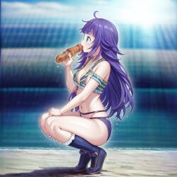 1girls ai_generated crowned_by_the_world_chalice duel_monster female food ib_(yu-gi-oh!) suggestive_food yu-gi-oh!