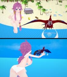 3d artina ass assisted_exposure bikini bikini_bottom bikini_top blush breasts covering covering_breasts disgaea disgaea_4 embarrassed embarrassed_nude_female enf female koikatsu large_breasts nippon_ichi_software nude stolen_bikini stolen_clothes stolen_swimsuit topless topless_female ultimateenf