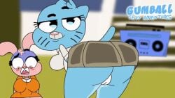 anais_watterson animated big_breasts big_butt boombox bouncing_ass bouncing_breasts nicole_watterson panties the_amazing_world_of_gumball twerking