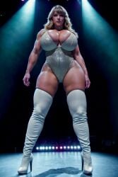 ai_generated big_ass big_breasts boots celebrity muscular_arms muscular_female muscular_legs tagme taylor_swift thick_ass thigh_boots volundai