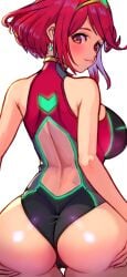 1girls alternate_costume big_butt butt female female_only nintendo pyra r123 solo swimsuit tagme xenoblade_(series) xenoblade_chronicles_2