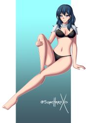 blue_hair breasts byleth_(fire_emblem) byleth_(fire_emblem)_(female) female female_only fire_emblem fire_emblem:_three_houses looking_at_viewer nintendo solo sonicheroxd