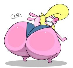 1boy big_ass blonde_hair blue_eyes bouncing_ass breathotter bunny clapping_cheeks femboy furry huge_ass kayla_(kmcartoons) looking_back male no_sound original original_character rabbit rabbit_humanoid tagme throwing_it_back tooth_gap twerking video year_request