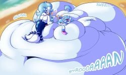 bbw big_ass big_breasts blob breasts bubble_butt cleavage eeveelution female furry huge_ass huge_breasts hyper_ass hyper_breasts inflation notmrsatsuma overweight pokemon pokemon_(species) primarina ssbbw sylveon tagme thick_thighs weight_gain wide_hips