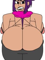 animated beat_banger bouncing_ass bouncing_breasts bra dr_gol. frustrated looking_at_viewer looking_back nipples original panties purple_hair rear_view shirt_up thong triangle_bikini xylie yoga_pants youtube youtuber