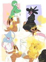 aged_up comic enjoying_farts fart fart_fetish fart_slave fart_torture fat_ass female_focus gardevoir gothitelle hatterene lazei poke_kid_(pokemon) pokemon stinky
