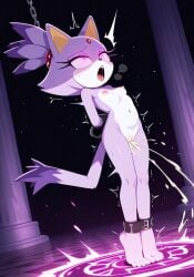 ahe_gao ai_generated blaze_the_cat bondage bound cumming forced_orgasm forced_pleasure furry glowing_eyes hypnosis magic magic_circle magical_stimulation moaning_in_pleasure multiple_orgasms pink_eyes pussy pussy_ejaculation small_breasts sonic_(series) sonic_the_hedgehog_(series) standing tiptoes