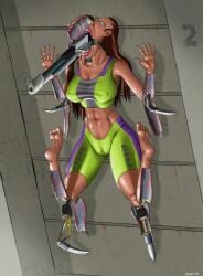 alien ass breasts corruption covered_nipples female growth jenoa large_breasts mechanical mechanization midriff nightmare_fuel thick_thighs transformation what wide_hips