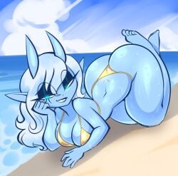1girls bikini bikini_bottom bikini_top female female female_only golden_bikini jek_korpen oc original_character tagme tagme_(character)
