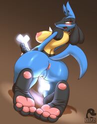 female lucario from pokemon by zp92