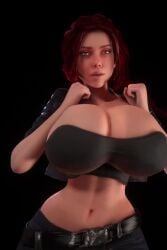 1girls 3d 3d_animation alternate_breast_size animated big_breasts big_hips black_jacket black_tube_top black_tubetop black_widow_(marvel) breasts breasts_bigger_than_head cleavage clothed clothed_female cropped_jacket eye_contact female female_only gigantic_breasts green_eyes green_eyes_female hips hourglass_figure huge_breasts jacket jiggle jiggling jiggling_breasts large_breasts large_hips looking_at_viewer marvel marvel_cinematic_universe marvel_comics midriff red_hair red_hair_female red_hair_green_eyes soft_breasts solo solo_female swaying swaying_breasts swaying_hair swaying_hips tagme tube_top tubetop upper_body vaako video wide_hips