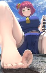 alternate_breast_size feet giantess large_breasts lien onigashira_kosuri shimoneta_to_iu_gainen_ga_sonzai_shinai_taikutsu_na_sekai