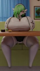 1girls 3d big_breasts big_thighs bom39 breasts breasts_on_table busty chubby curvy enormous_breasts female female_only gardevoir giant_breasts gigantic_breasts gigantic_thighs green_hair hair_over_one_eye huge_breasts huge_thighs hyper_breasts kito0g large_breasts large_thighs massive_breasts massive_thighs nintendo nun nun_outfit pokemon pussy sitting thick_thighs thighs wide_thighs