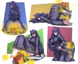 aged_up calem_(pokemon) comic enjoying_farts face_in_ass fart fart_fetish fart_slave fart_torture fat_ass female female_focus hex_maniac lazei pokemon stinky