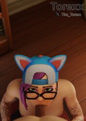 big_penis blowjob cat_ears cock_hungry first_person_view fortnite fortnite:_battle_royale glasses green_eyes lustful_gaze lynx_(fortnite) on_knees oral pov pov_eye_contact sucking tattoo torexx